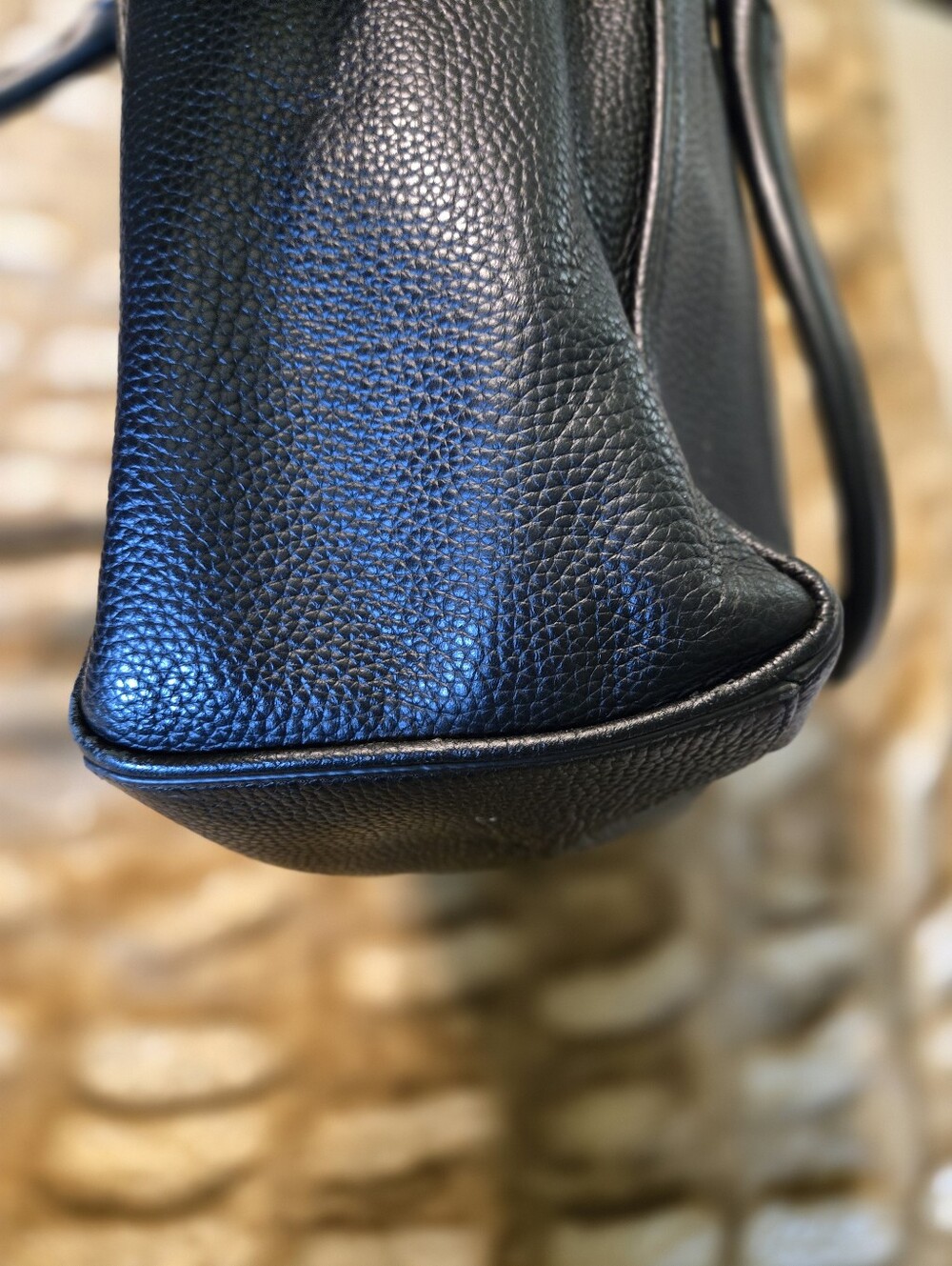 kate spade Black Pebbled Leather Tote with Tassel Zip - Picture 4 of 4